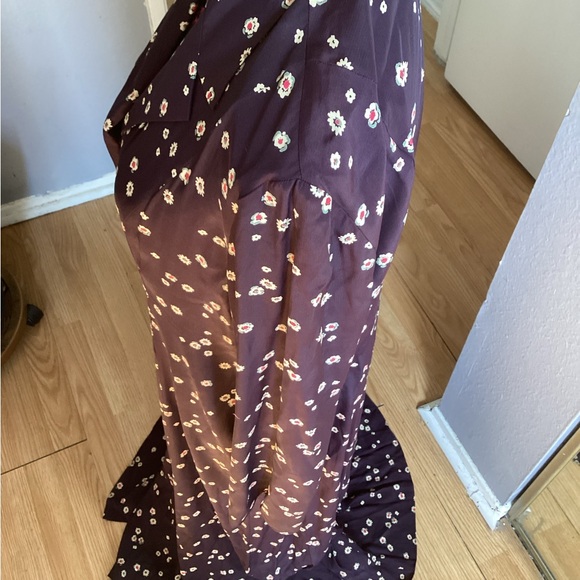 Vintage 90s DKNY Purple Floral Maxi Dress - Picture 6 of 9